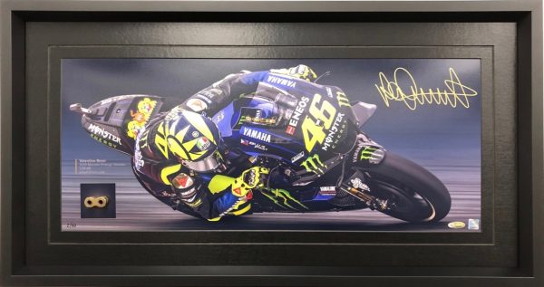 Valentino Rossi 2019 Signed photo with used Chain Link