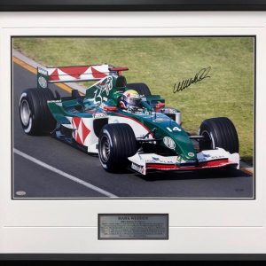 Mark Webber 2004 jaguar signed memorabilia F1 Formula 1