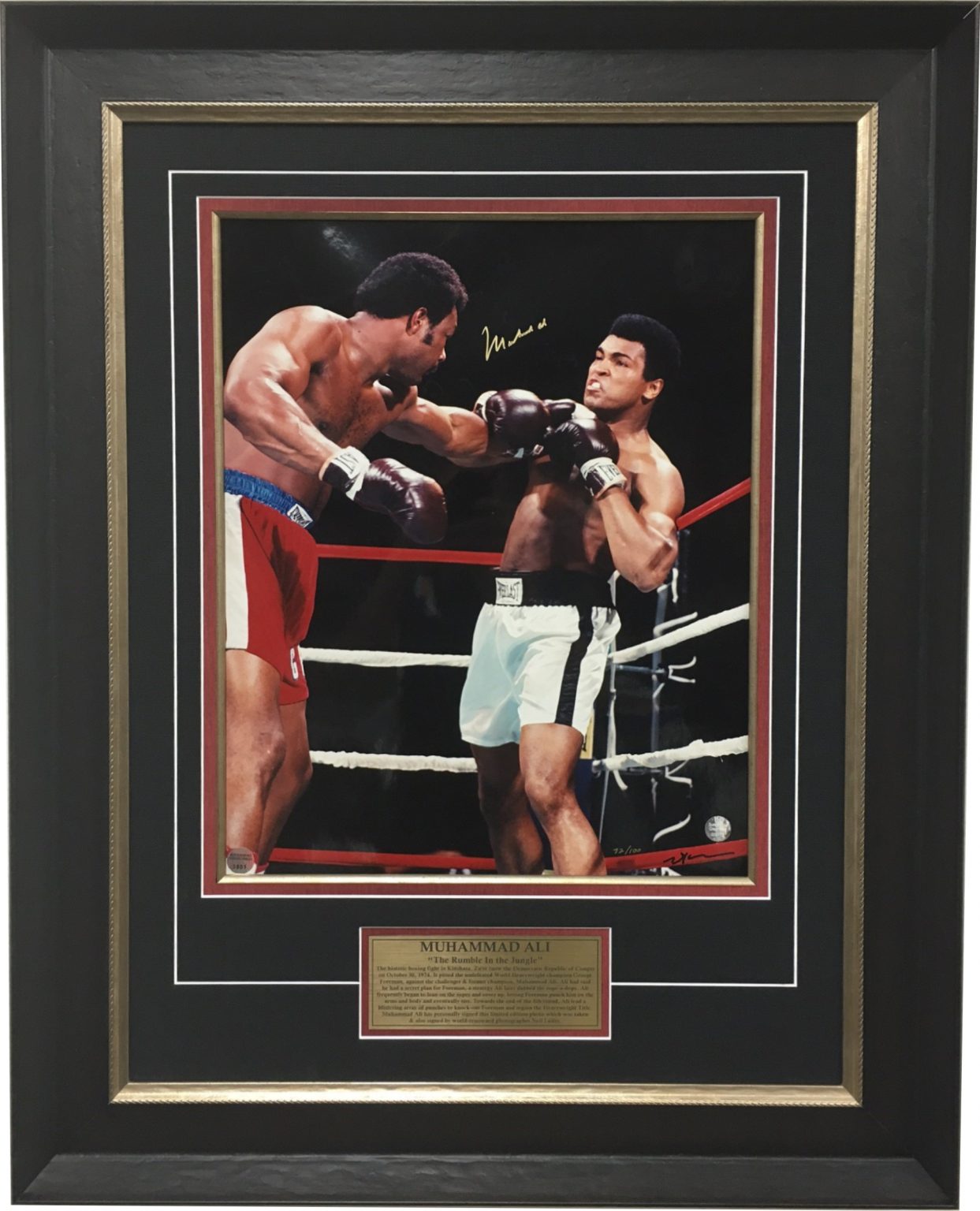 Muhammad Ali V George Foreman "Rumble In The Jungle" - Autographed ...