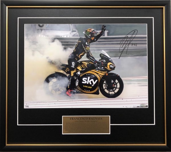 pecco bagnaia world champion signed moto2 memorabilia photo collectibles