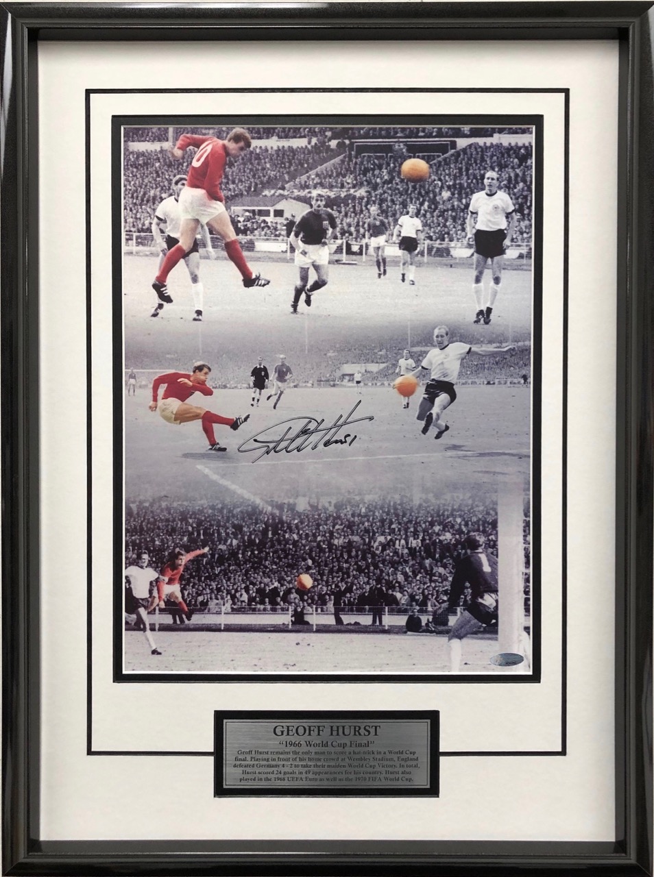 Sir Geoff Hurst Signed England Soccer Photograph 1966 World Cup