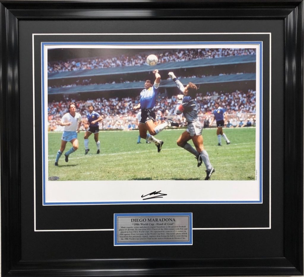 Diego Maradona Hand of God - Autographed Collectables