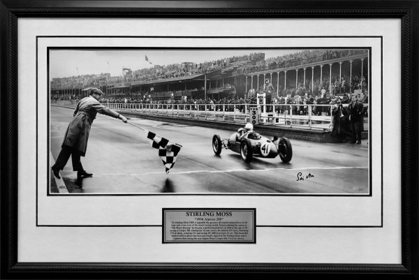 stirling moss signed aintree panoramic photo signed memorabilia
