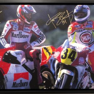 wayne rainey and kevin schwantz signed 500cc grand prix memorabilia collectibles suzuki yamaha