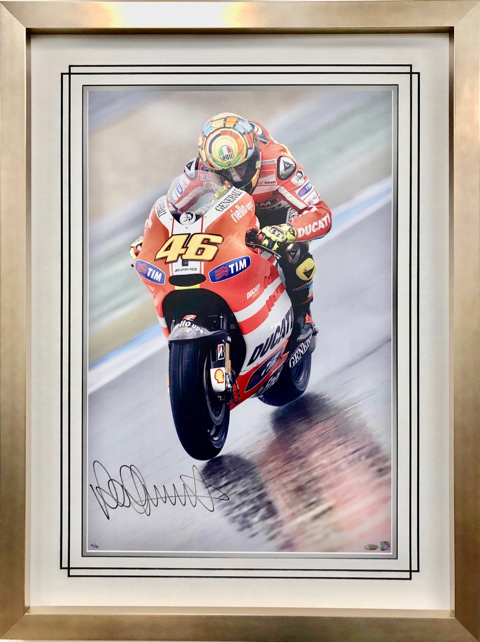 NEW Valentino Rossi Signed autograph print photo Framed,.