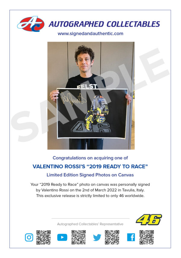 Valentino Rossi signed memorabilia MotoGP Yamaha