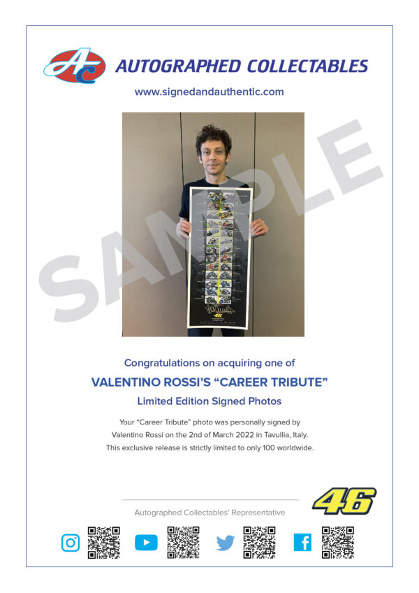 Valentino Rossi signed MotoGP memorabilia