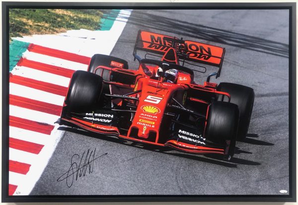 Sebastian Vettel signed Ferrari photo memorabilia collectibles