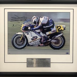 Wayne Gardner 1987 signed NSR honda world champion photo memorabilia