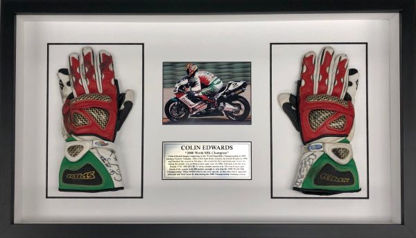 Colin Edwards 2000 World SBK worn Gloves signed memorabilia collectibles motogp