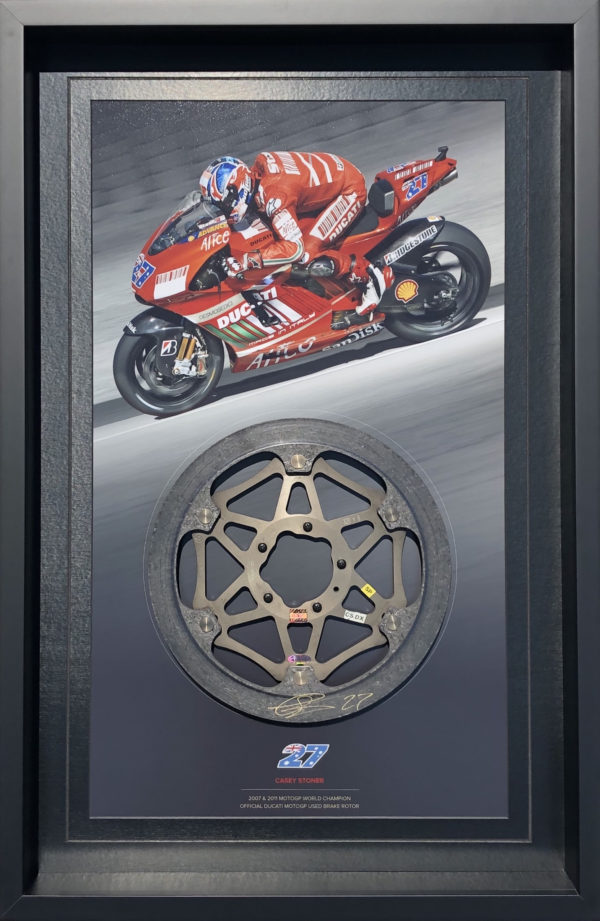 Casey Stoner Signed Dcuati Brake Rotor MotoGP Memorabilia
