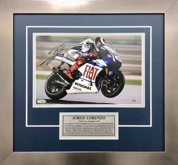 Jorge Lorenzo 2010 MotoGP Yamaha signed Memorabilia