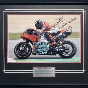 Jorge Lorenzo 2018 Mugello Victory Framed MotoGP Signed Memorabilia