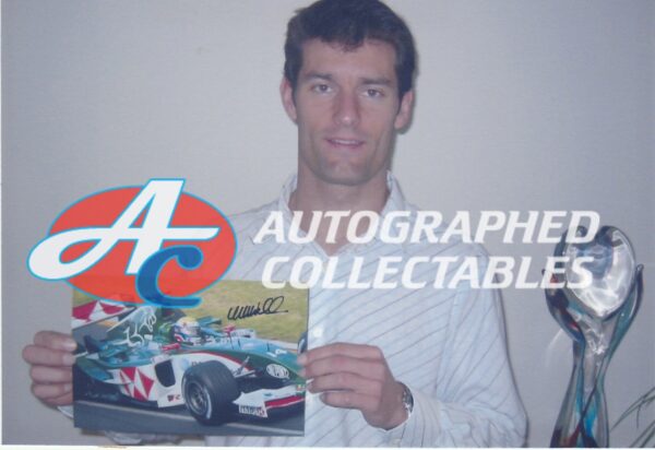 Mark Webber 2004 Jaguar F1 Photo Authenticity