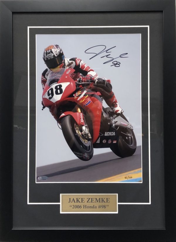 Jake Zemke 2006 AMA Signed Honda Memorabilia
