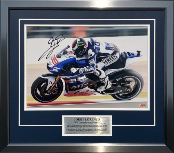 Jorge Lorenzo 2013 Signed Yamaha MotoGP Memorabilia Full Speed