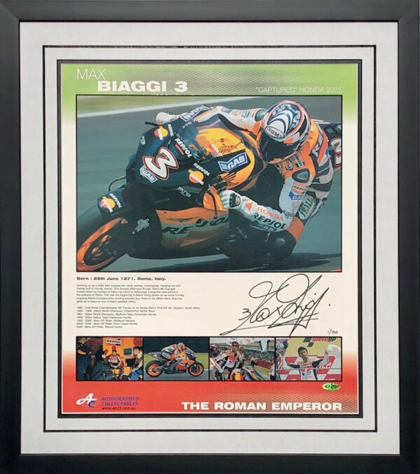 Max Biaggi Signed MotoGP Memorabilia