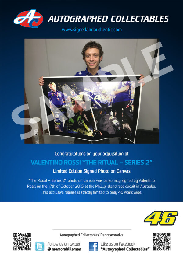 Valentino Rossi Signed MotoGP Memorabilia Yamaha Collectibles