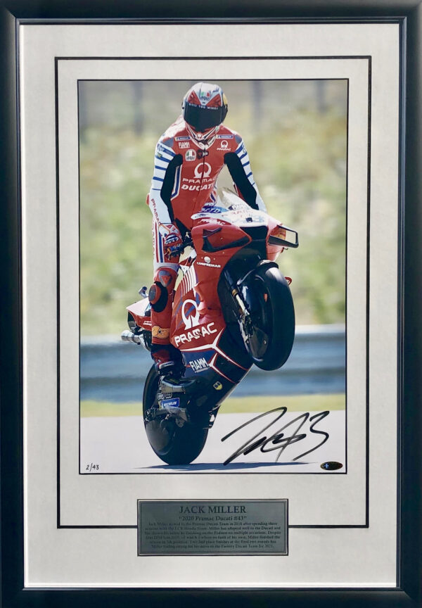 Jack Miller signed Pramac Ducati MotoGP Memorabilia
