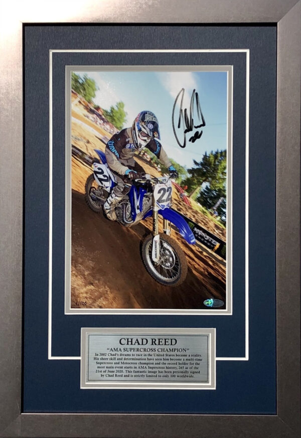 Chad Reed Signed AMA memorabilia photo yamaha
