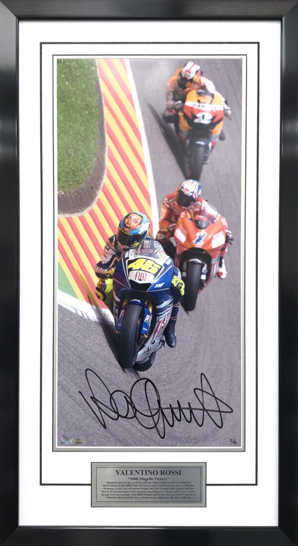 Valentino Rossi 2008 Mugello MotoGP signed photo