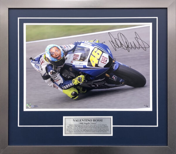 Valentino Rossi 2008 Mugello Photo signed MotoGP Memorabilia
