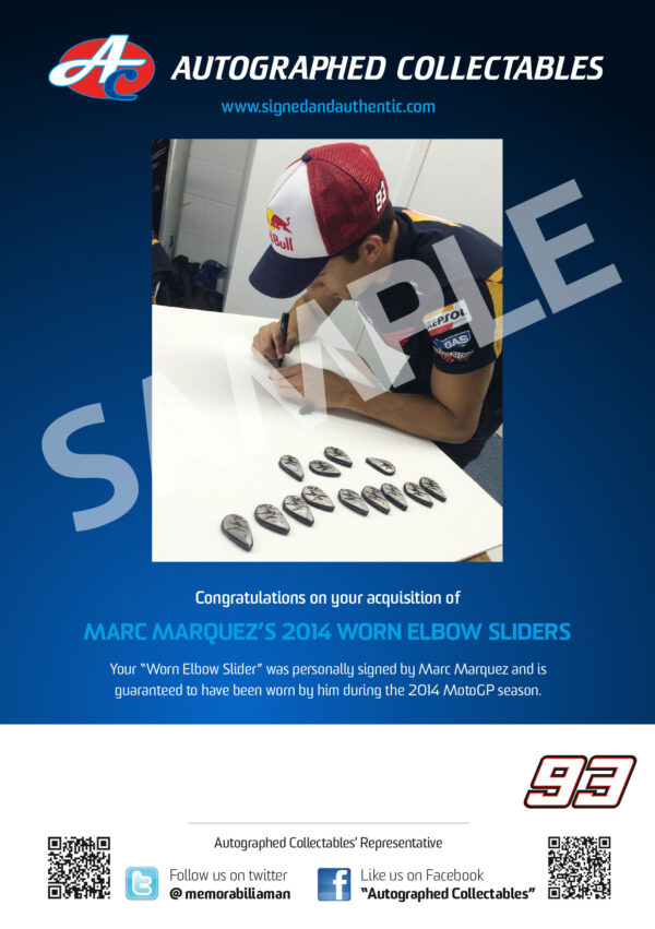Marc Marquez 2014 Elbow Slider MotoGP Authenticity