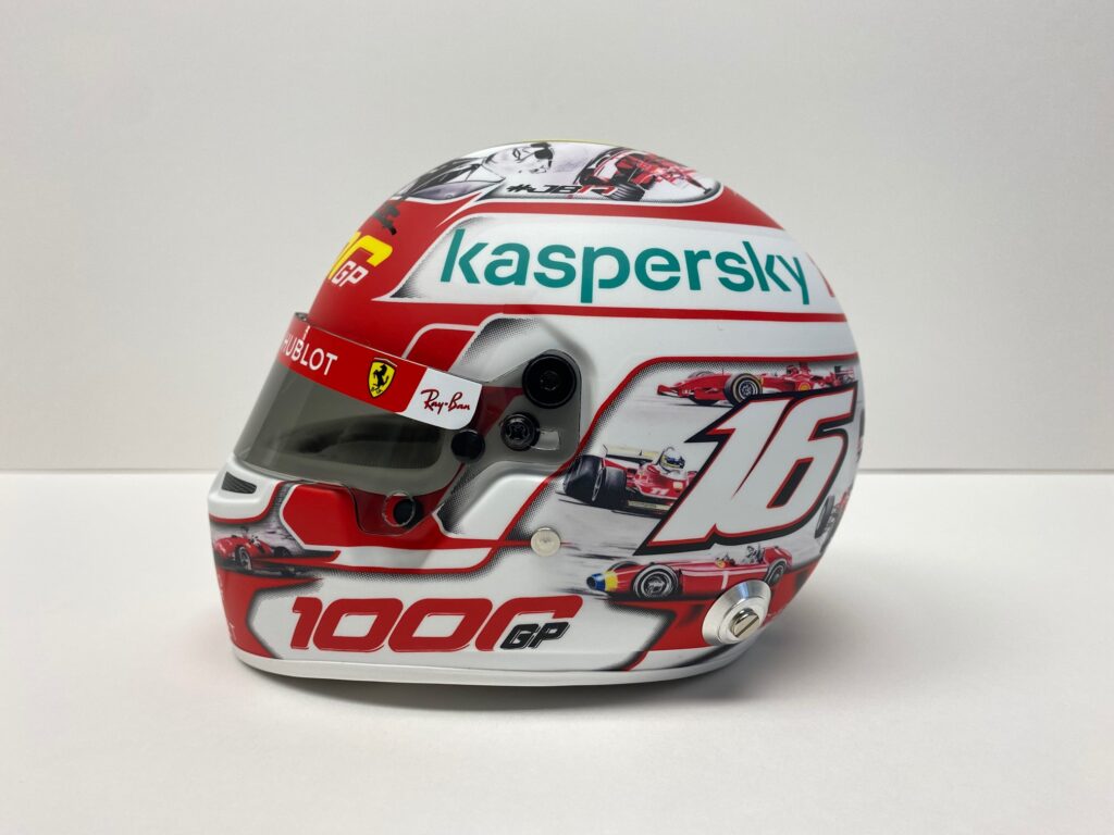 Charles Leclerc 2020 Ferrari 1000th Grand Prix Helmet - Autographed