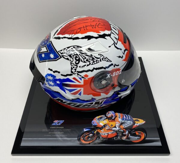 Casey Stoner 2011 Helmet signed MotoGP Memorabilia Repsol Honda