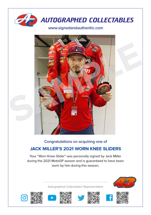 Jack Miller 2021 Ducati Knee Slider