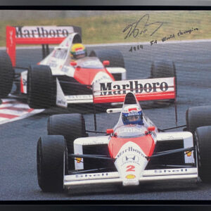 Alain Prost signed McLaren photo F1 memorabilia