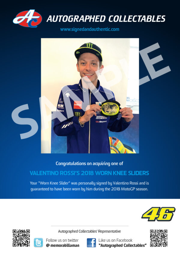 Valentino Rossi signed yamaha motogp memorabilia