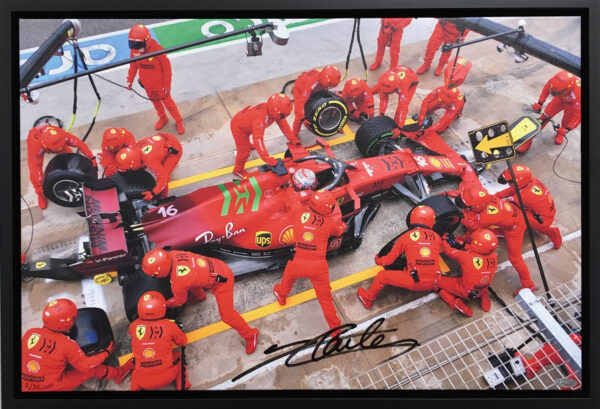 Charles Leclerc 2021 Pit Stop Signed Ferrari memorabilia