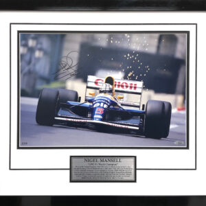 Nigel Mansell signed Williams 1992 Monaco F1 memorabilia