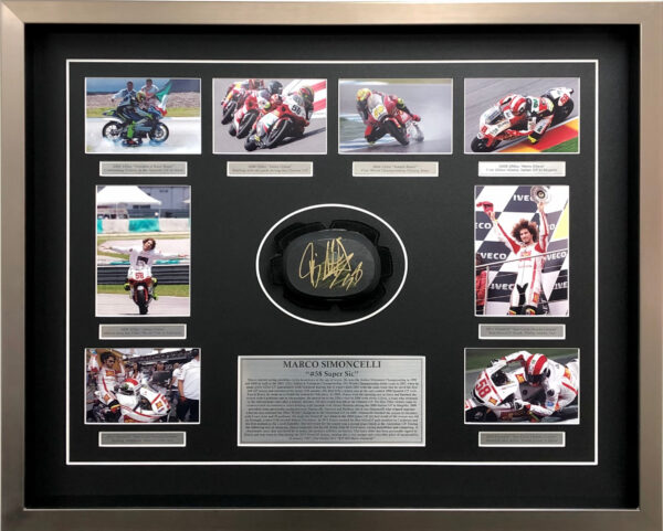 Marco Simoncelli signed Knee Slider MotoGP Honda