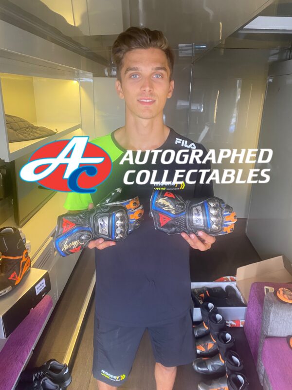 Luca Marini Signed Dainese Gloves MotoGP VR46