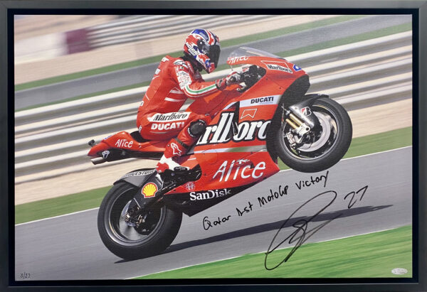 Casey Stoner Qatar 1st MotoGP Victory Ducati Memorabilia