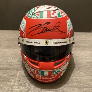 Charles Leclerc 2022 Ferrari signed memorabilia helmet