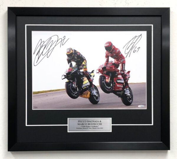 Bagnaia v Bezzecchi Ducati MotoGP VR46 Signed Memorabilia