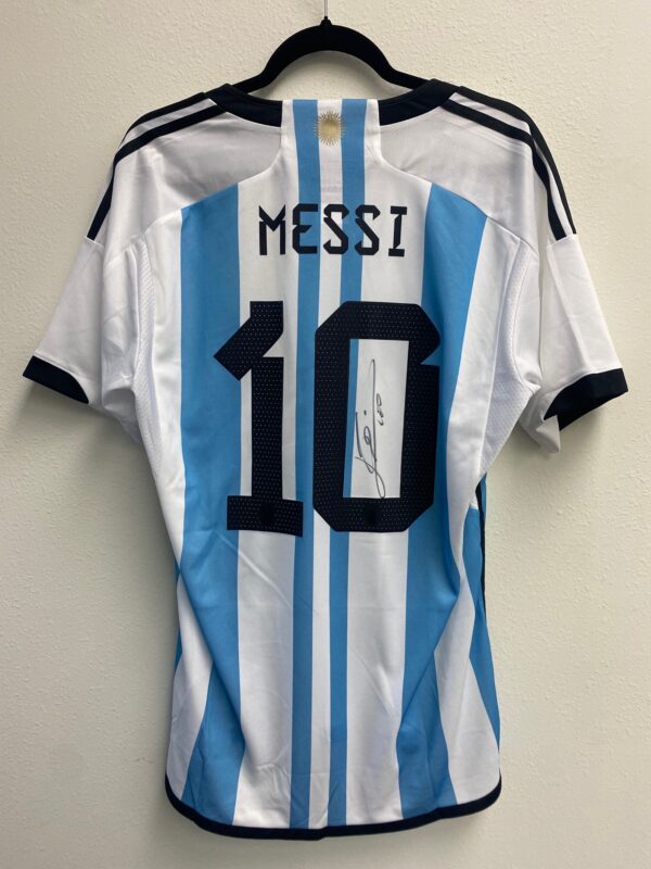 Leo Messi Argentina signed FIFA World Cup shirt memorabilia