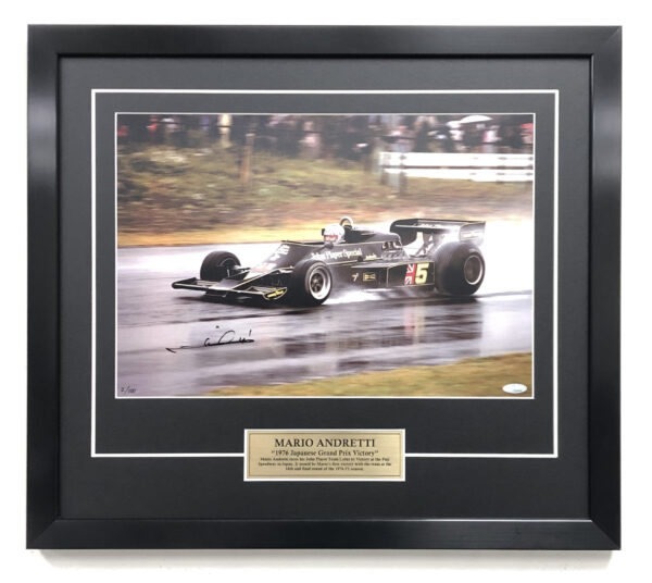 Mario Andretti Signed F1 memorabilia JPS