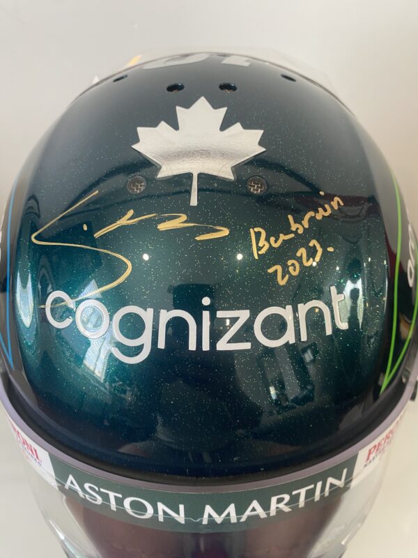 Lance Stroll signed Bahrain worn Helmet F1
