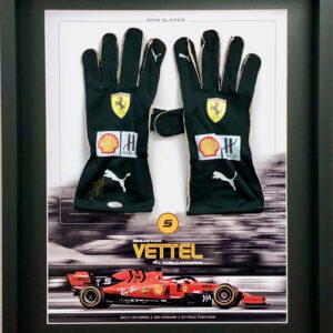 Sebastian Vettel signed F1 Ferrari Gloves Memorablia