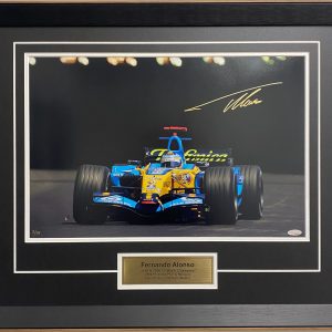 Fernando Alonso signed Renault F1 memorabilia