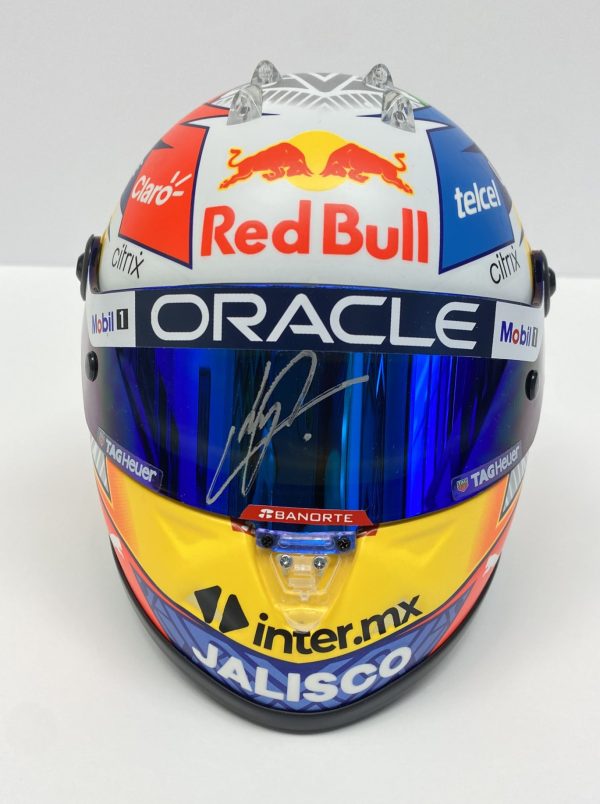 Sergio Perez signed F1 Red Bull Racing memorabilia mini helmet