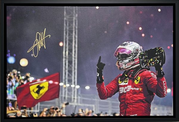 Sebastian Vettel Ferrari F1 memorabilia signed