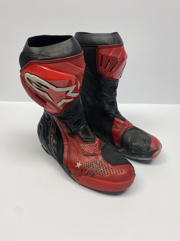 Pecco Bagnaia 2023 Worn Alpinestars Boots Signed MotoGP