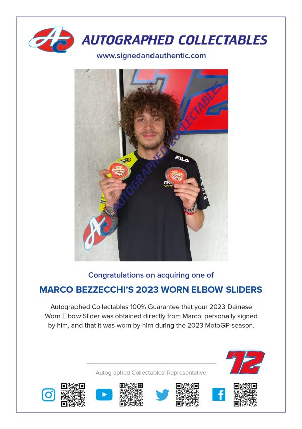 Marco Bezzecchi signed MotoGP Ducati memorabilia