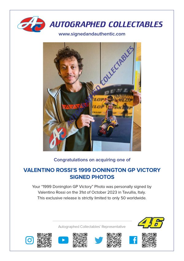 Valentino Rossi Aprilia MotoGP 250cc signed memorabilia