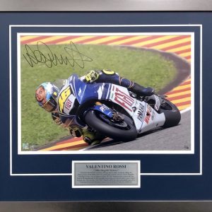 Valentino Rossi signed MotoGP Yamaha memorabilia